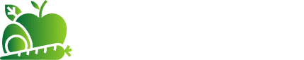 vector logo featuring an apple, carrot, and half a hard-boiled egg